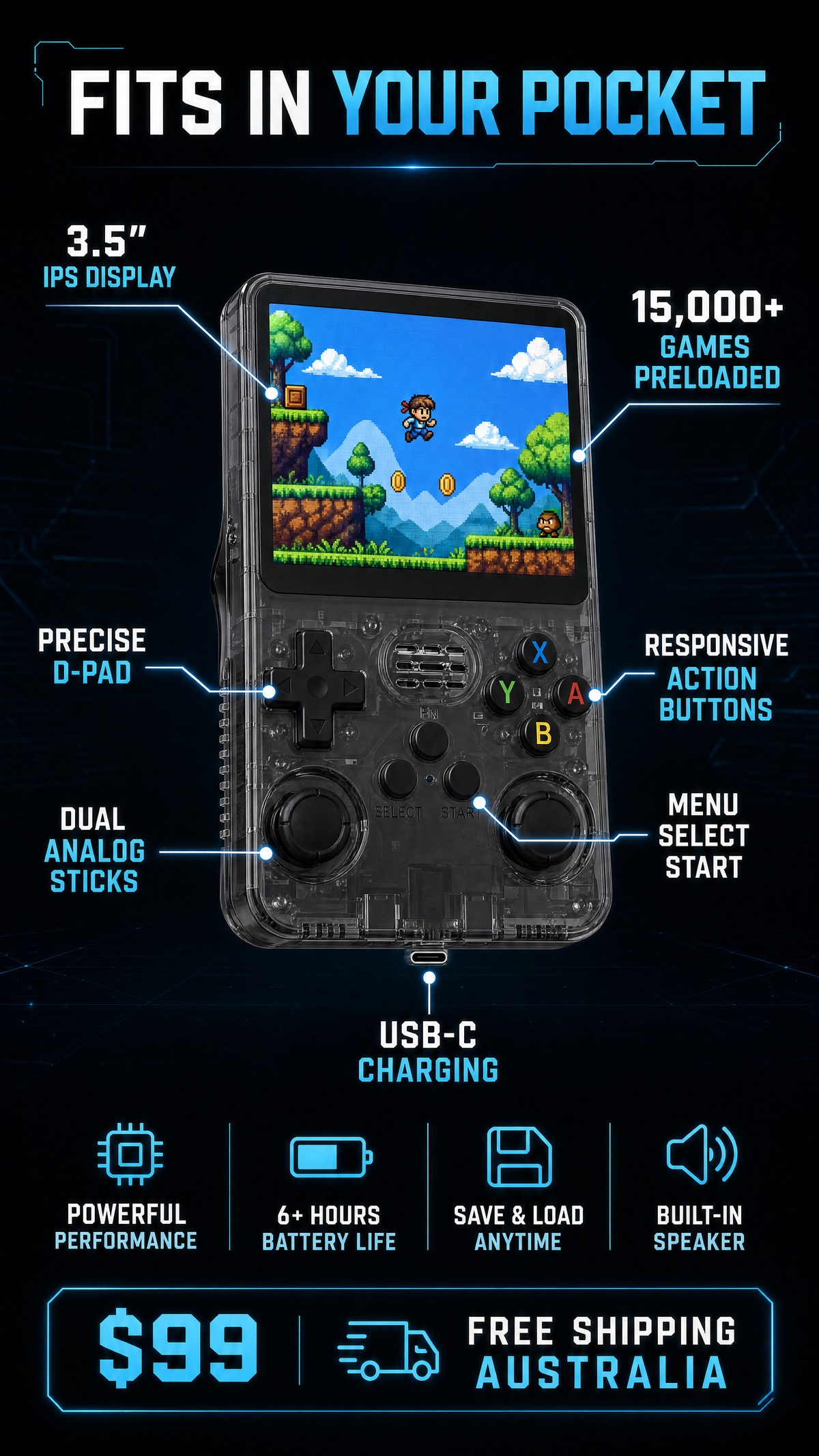 The Game Console - Retro Handheld Gaming Console